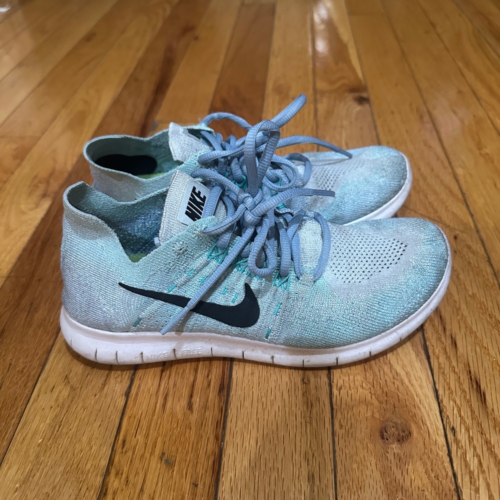 Nike Light Blue Free Run Sneakers